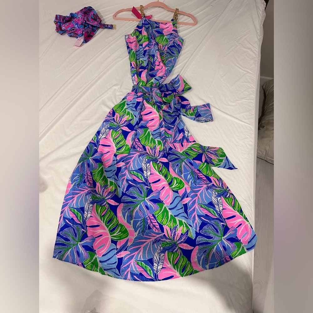 NWT Joanna silk midi dress.